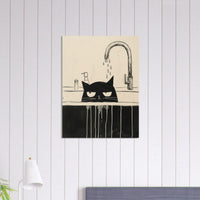 Panel de aluminio impresión de gato "Gota a Gota" Michilandia | La tienda online de los fans de gatos