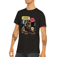 Camiseta unisex estampado de gato "Miau profesor" Gelato