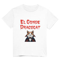 Camiseta Unisex Estampado de Gato "Conde Dracucat" Michilandia | La tienda online de los fans de gatos