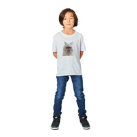 Camiseta Junior Unisex Estampado de Gato "Miau de Rabia" Michilandia