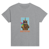 Camiseta Junior Unisex Estampado de Gato "Miau Mágico" Michilandia