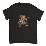 Camiseta Unisex Estampado de Gato "Saiyajin Rockstar" Michilandia | La tienda online de los fans de gatos