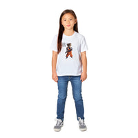 Camiseta Junior Unisex Estampado de Gato "Combate de Miaus" Michilandia