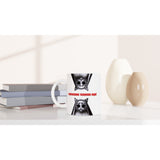 Taza Blanca con Impresión de Gato "Privacidad termina aquí" Michilandia | La tienda online de los fans de gatos