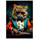 Póster de gato "Poker Life" Gelato