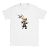 Camiseta Junior Unisex Estampado de Gato "Desafío Saiyajin" Michilandia