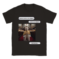 Camiseta unisex estampado de gato "Religión gatuna" Gelato