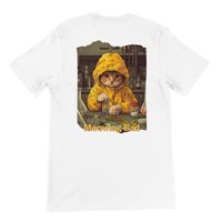 Camiseta Prémium Unisex Impresión Trasera de Gato "Hierbas de Heisenberg" Michilandia | La tienda online de los fans de gatos