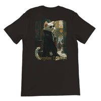 Camiseta Prémium Unisex Impresión Trasera de Gato "Gojo Miau" Michilandia | La tienda online de los fans de gatos
