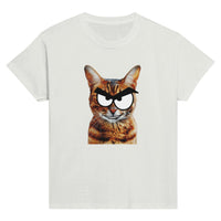 Camiseta Junior Unisex Estampado de Gato "Bengala Malicioso" Michilandia