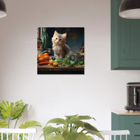 Panel en aluminio impresión de gato "Explorador de la Cocina" Gelato