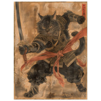 Panel de aluminio impresión de gato "Batalla de Hokusai" Michilandia | La tienda online de los fans de gatos