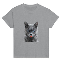 Camiseta Junior Unisex Estampado de Gato "Burla Felina" Michilandia