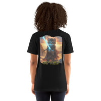 Camiseta Prémium Unisex Impresión Trasera de Gato "Guardián de Tatooine" Michilandia | La tienda online de los fans de gatos