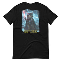 Camiseta Prémium Unisex Impresión Trasera de Gato "Miau Vader" Michilandia | La tienda online de los fans de gatos