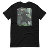 Camiseta Prémium Unisex Impresión Trasera de Gato "Neo Miau" Michilandia | La tienda online de los fans de gatos