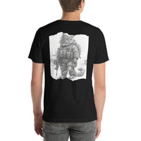 Camiseta Prémium Unisex Impresión Trasera de Gato "Comando Gatuno SWAT" Michilandia | La tienda online de los fans de gatos