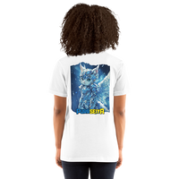 Camiseta Prémium Unisex Impresión Trasera de Gato "Pegasus Miau" Michilandia | La tienda online de los fans de gatos
