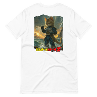 Camiseta Prémium Unisex Impresión Trasera de Gato "Miau Saiyan" Michilandia | La tienda online de los fans de gatos
