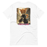 Camiseta Prémium Unisex Impresión Trasera de Gato "Gatito Shinigami" Michilandia | La tienda online de los fans de gatos