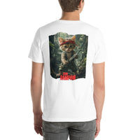 Camiseta Prémium Unisex Impresión Trasera de Gato "John Rampaw" Michilandia | La tienda online de los fans de gatos