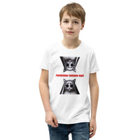 Camiseta Junior Unisex Estampado de Gato "Privacidad termina aquí" Michilandia | La tienda online de los fans de gatos