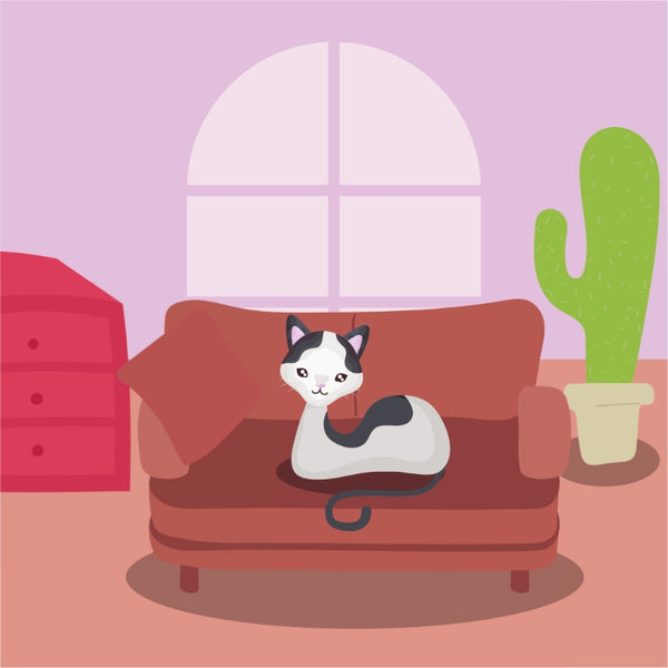Taza Blanca con Impresión de Gato "El Caballero Gatuno"