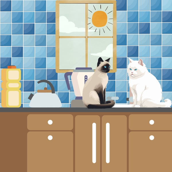 Taza Blanca con Impresión de Gato "MeowTube"