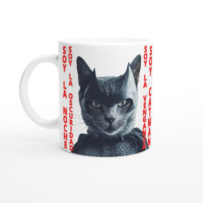 Taza Blanca con Impresión de Gato 