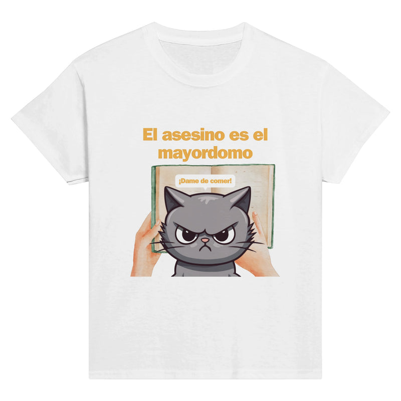 Camiseta Junior Unisex Estampado de Gato 