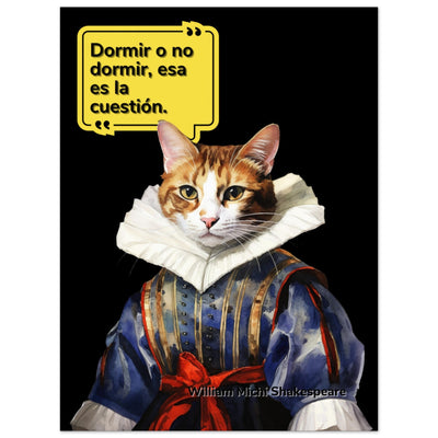 Panel de aluminio impresión de gato "William Michi Shakespeare" Michilandia | La tienda online de los amantes de gatos