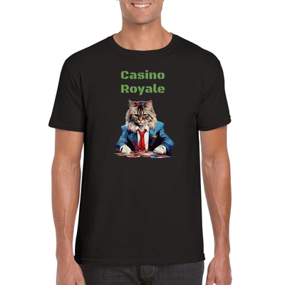 Camiseta unisex estampado de gato "Casino Royale" Gelato