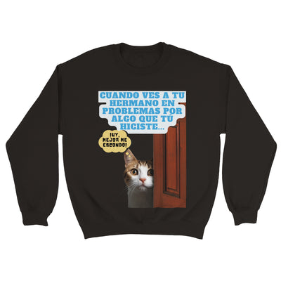 Sudadera unisex estampado de gato 