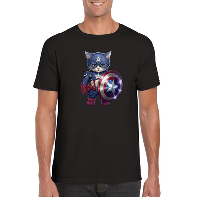 Camiseta unisex estampado de gato 