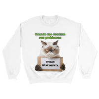 Sudadera Unisex Estampado de Gato "Desinterés Felino" Michilandia | La tienda online de los fans de gatos