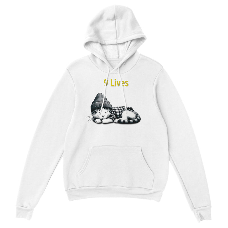 Sudadera con Capucha Unisex Estampado de Gato "9 Lives" Michilandia | La tienda online de los fans de gatos