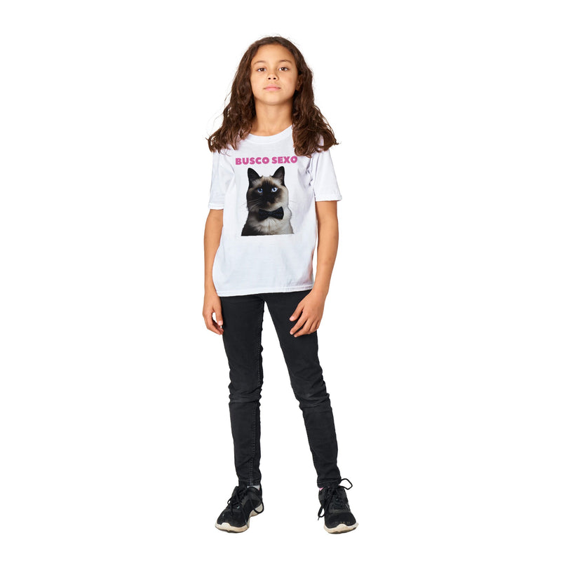 Camiseta Junior Unisex Estampado de Gato "Aventuras Nocturnas" Michilandia | La tienda online de los fans de gatos