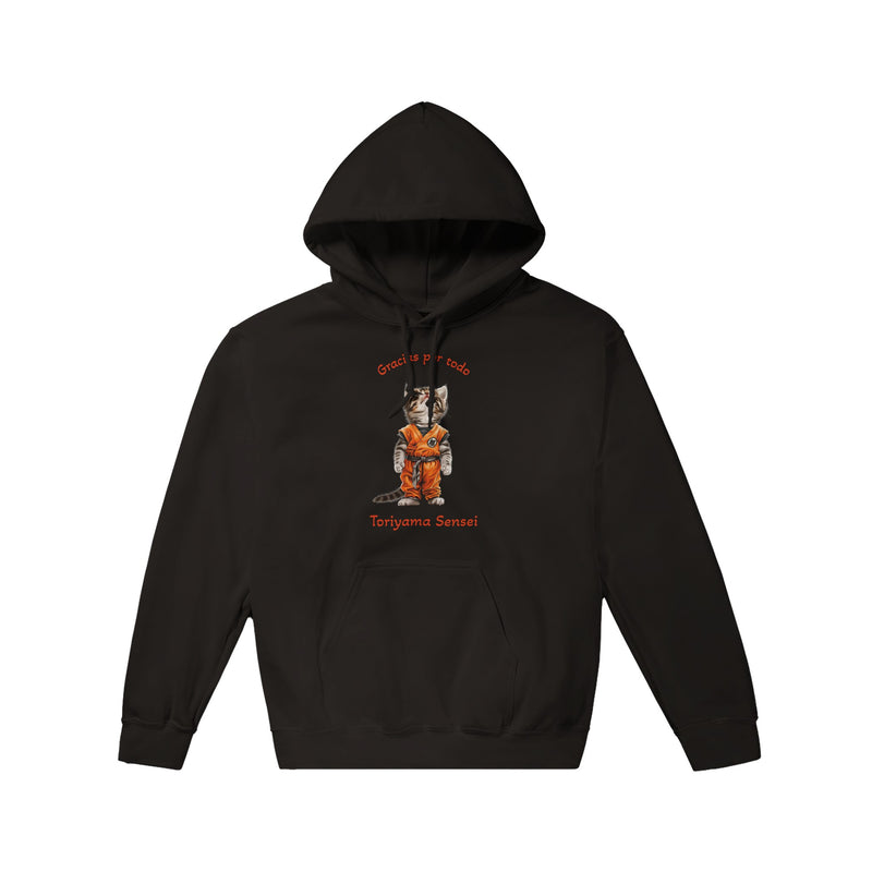 Sudadera con Capucha Unisex Estampado de Gato "Tributo a Toriyama" Michilandia