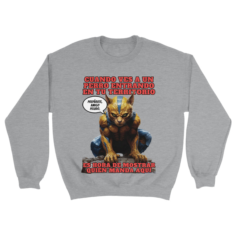 Sudadera Unisex Estampado de Gato "Territorio Gatuno" Michilandia | La tienda online de los fans de gatos