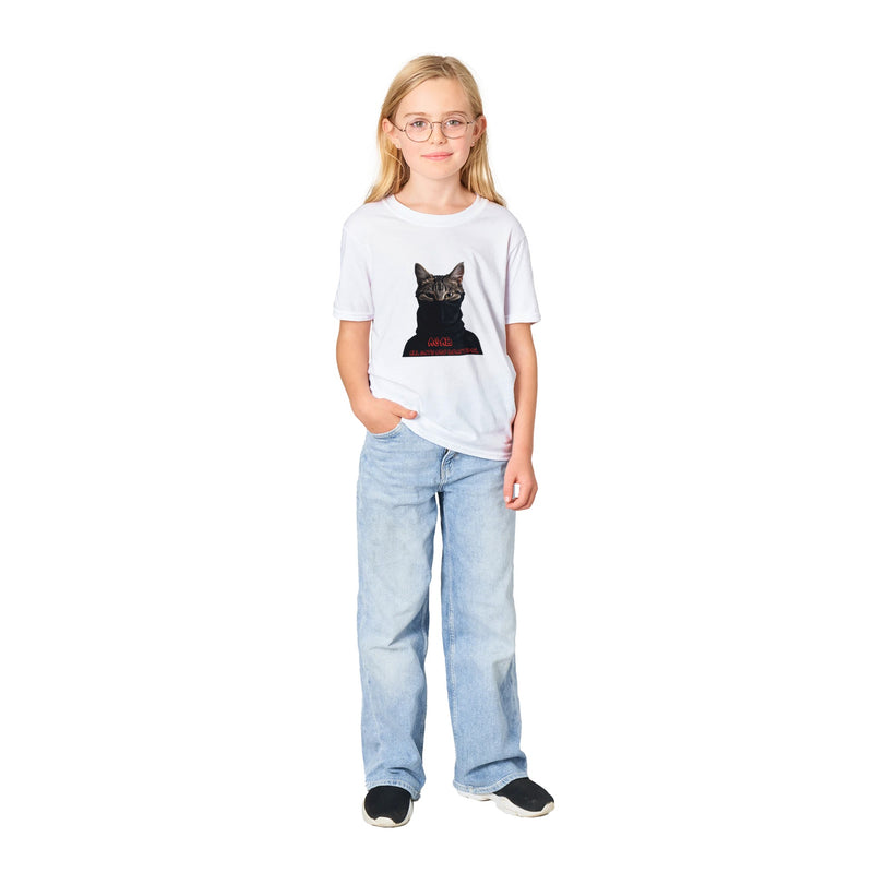 Camiseta Junior Unisex Estampado de Gato "Revolución Gatuna" Michilandia