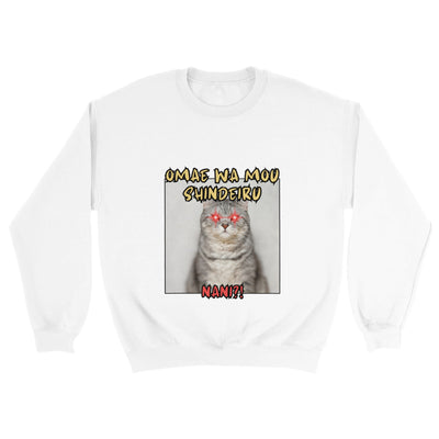 Sudadera unisex estampado de gato "Omae wa mou shindeiru" Michilandia | La tienda online de los amantes de gatos