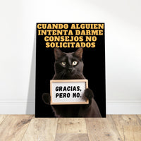 Panel de aluminio impresión de gato "No Gracias" Michilandia | La tienda online de los fans de gatos