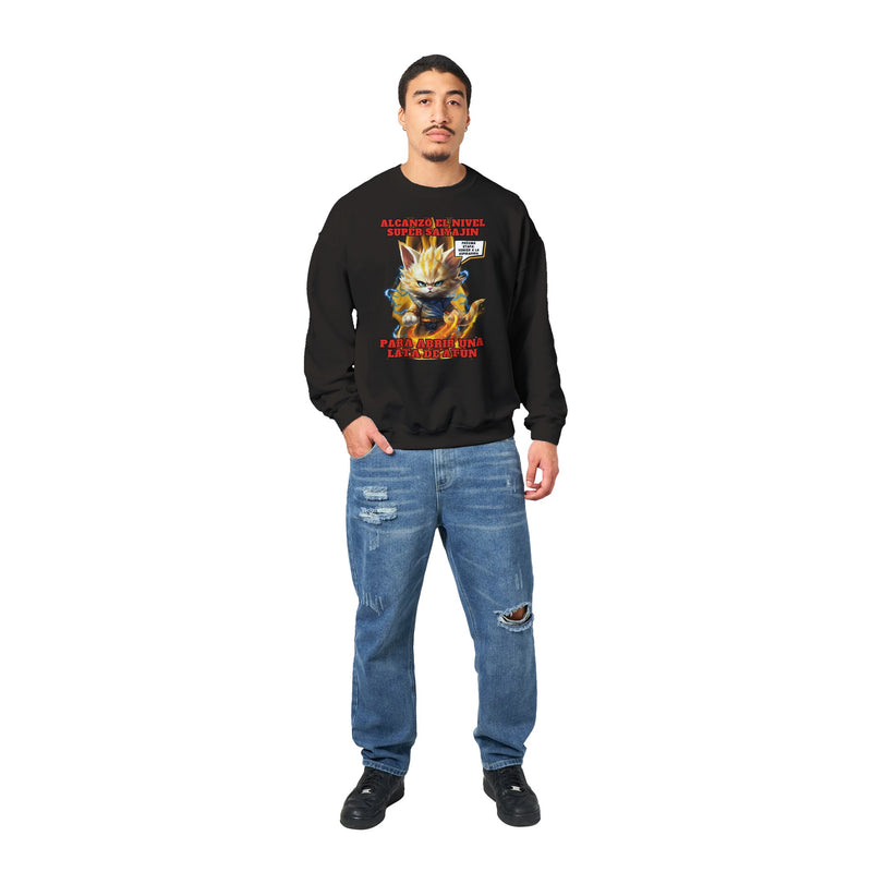 Sudadera unisex estampado de gato "Super Saiyajin Felino" Michilandia | La tienda online de los amantes de gatos