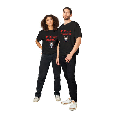 Camiseta Unisex Estampado de Gato "Conde Dracucat" Michilandia | La tienda online de los fans de gatos