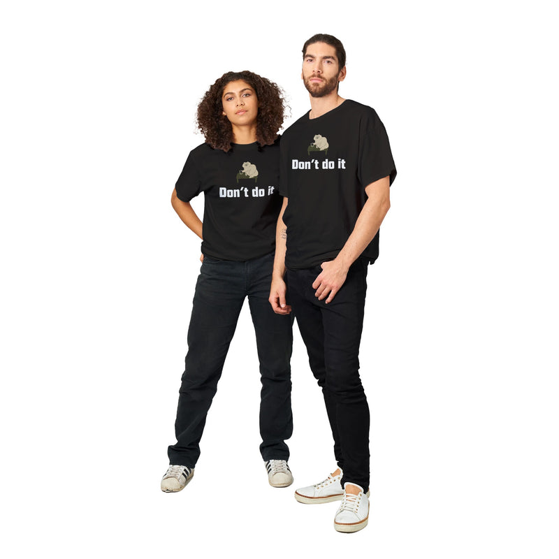 Camiseta Unisex Estampado de Gato "Don't do it" Michilandia | La tienda online de los fans de gatos