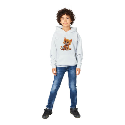 Sudadera con capucha júnior estampado de gato "Miau en Pañales" Michilandia