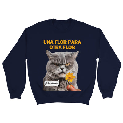 Sudadera Unisex Estampado de Gato "Antojos Felinos" Michilandia | La tienda online de los fans de gatos