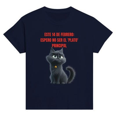 Camiseta Junior Unisex Estampado de Gato "Amor Indirecto" Michilandia | La tienda online de los fans de gatos