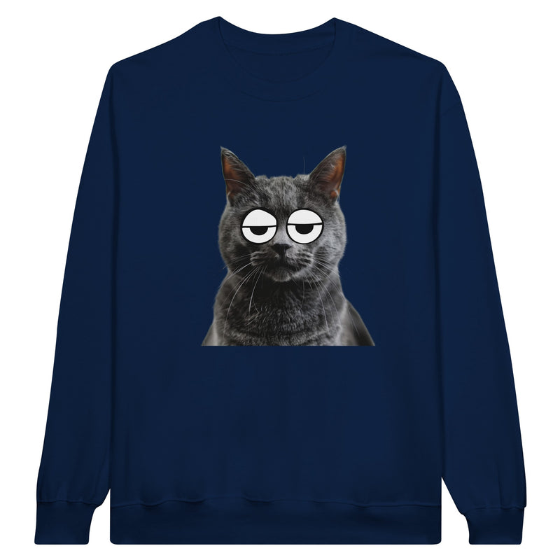 Sudadera Unisex Estampado de Gato "Somnoliento Chartreux" Michilandia