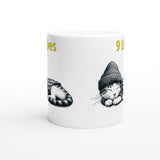 Taza Blanca con Impresión de Gato "9 Lives" Michilandia | La tienda online de los fans de gatos